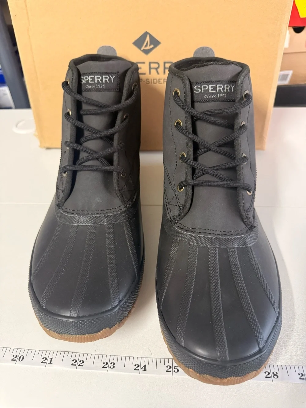 Sperry Breakwater Duck Boots Black Size 12 Men’s Waterproof Rain Boots New